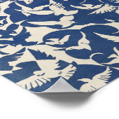 ハト模様 ポスター (角)