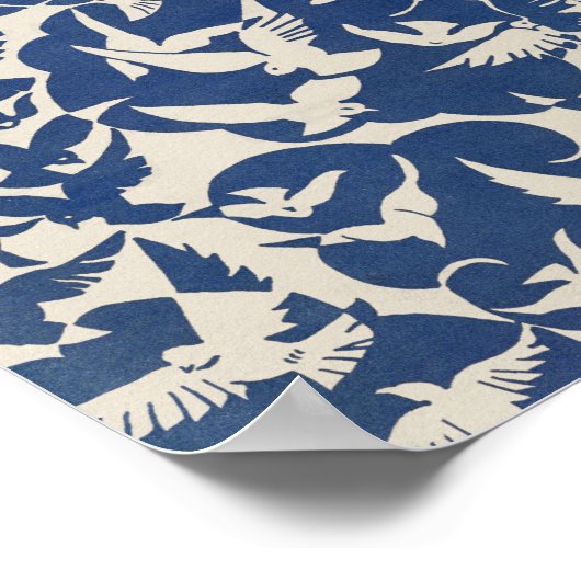 ハト模様 ポスター (角)