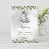 ハト白ユリのバプテスマを持つ美しい天使 招待状 (スタンド正面)