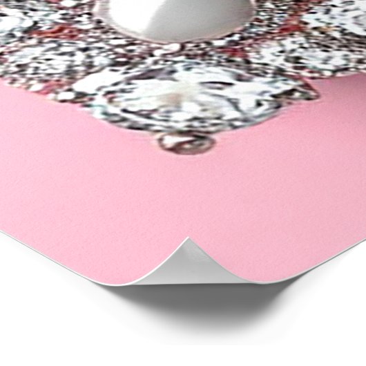 ハト結婚ブ付きロマンチックなハート ポスター (角)