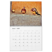 ハト美しい カレンダー (3月 2027)