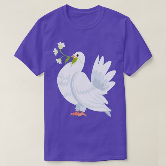 ハト運チョウの花2 Tシャツ (デザイン正面)