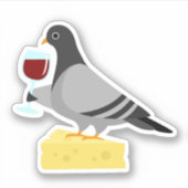 ハト酒ワインビニールシール シール (正面)