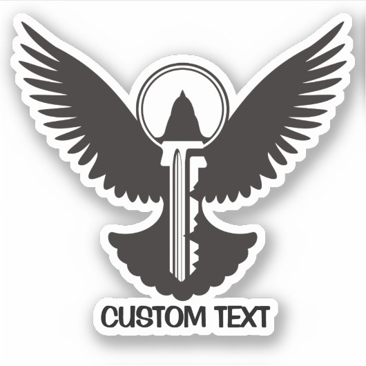 ハト鍵 シール (正面)