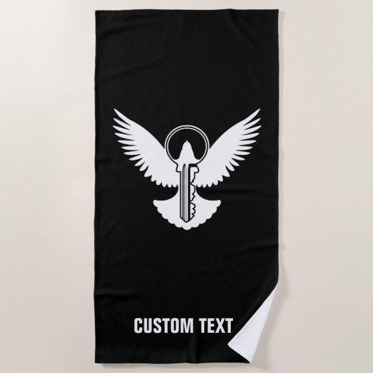 ハト鍵 ビーチタオル (正面)