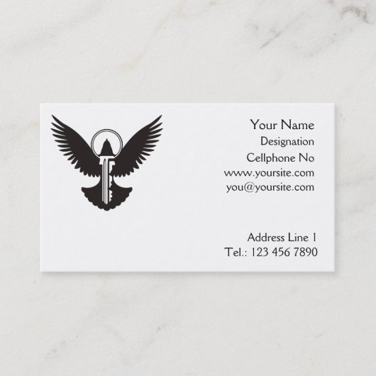 ハト鍵 名刺 (正面)