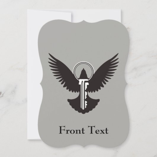 ハト鍵 招待状 (正面)