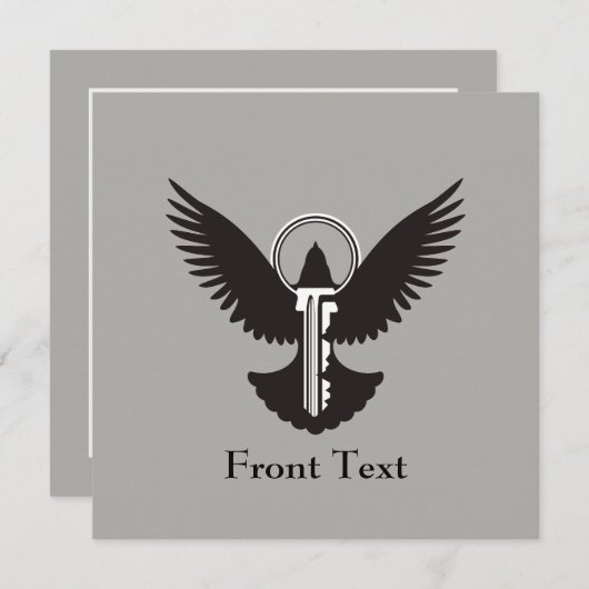 ハト鍵 招待状 (正面/裏面)