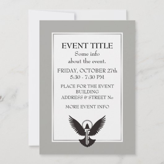 ハト鍵 招待状 (裏面)