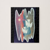 ハト飛んでいるブ ジグソーパズル (縦)