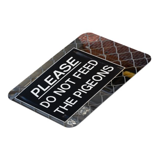 ハト食べ物を与えン・ニューヨーク市NYCは止めて マグネット (左側)