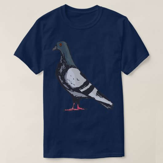 ハト鳩シジョンハトのキャリアハトのギフトアシッド Tシャツ (デザイン正面)