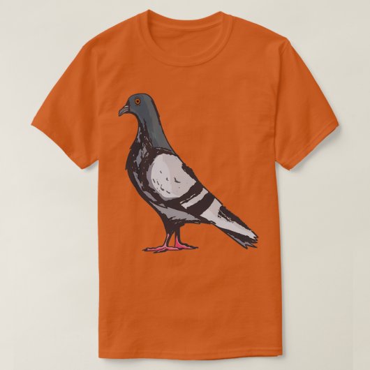 ハト鳩シジョンハトのキャリアハトのギフトアシッド Tシャツ (デザイン正面)