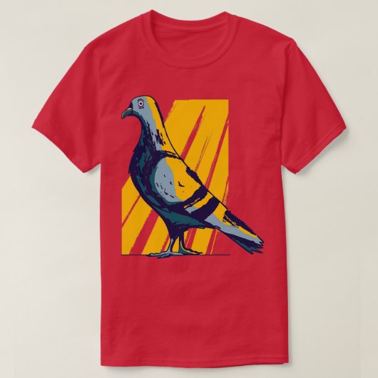 ハト鳩シジョンハトのキャリアハトのギフトアシッド Tシャツ (デザイン正面)