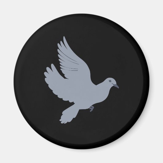 ハト鳩ハト鳥の飼育フライ マグネット (正面)