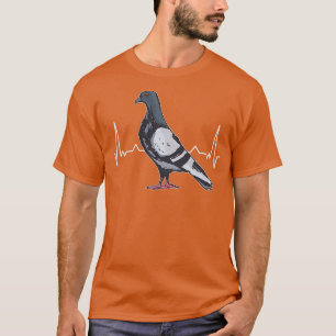 ハト鳩ハートビートシティハト運送業者ピゲオ Tシャツ