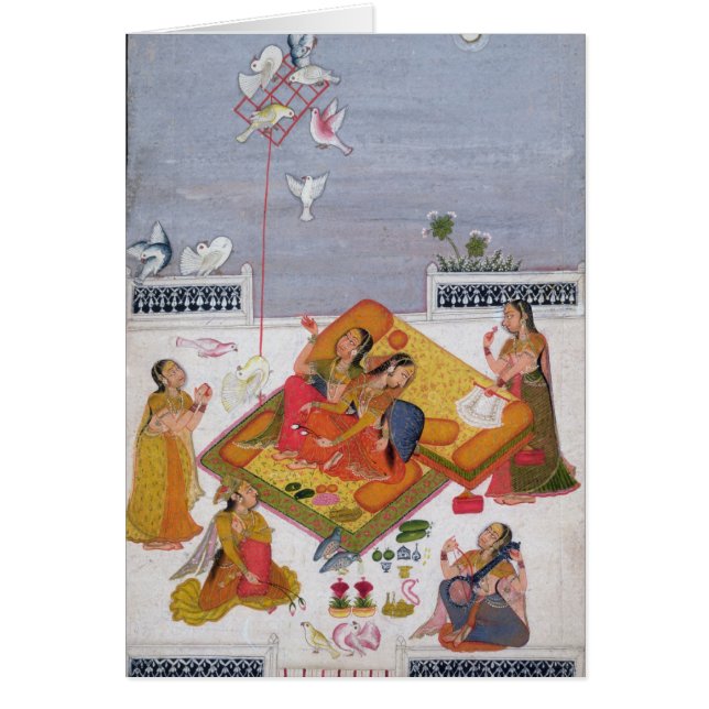 ハト1770年を見ている女性 (正面)