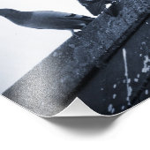 ハト3羽が屋根に フォトプリント            (角)