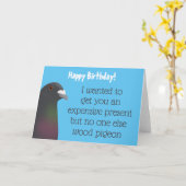 ハト カード (黄色い花)