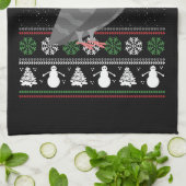 ハト – クリスマスハトの醜いクリスマス キッチンタオル (折り畳み)