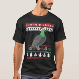 ハト – クリスマスハトの醜いクリスマス Tシャツ