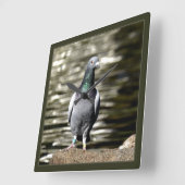 ハト スクエア壁時計 (傾斜)