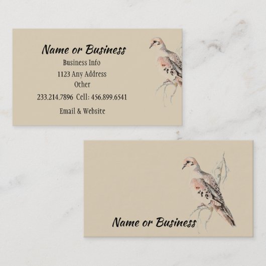 ハト/タートルハトのカードをカスタマイズへ 名刺 (正面/裏面)