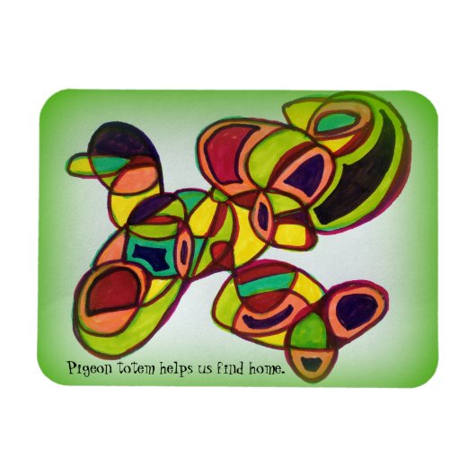 ハト・トーテム・マグネット マグネット (横)