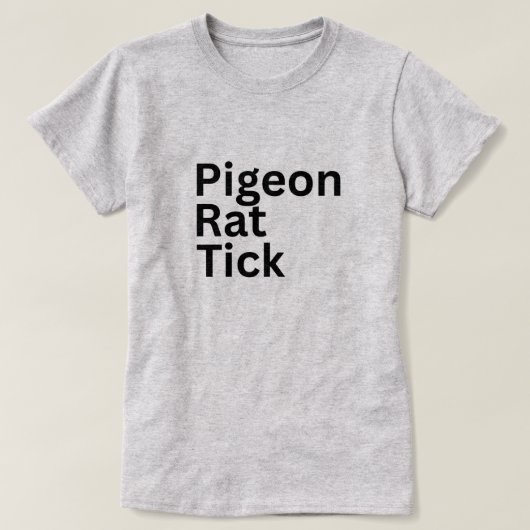 ハト ネズミ ダニ PRT Tシャツ (デザイン正面)
