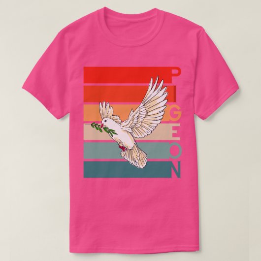 ハト・バードピース鳩 Tシャツ (デザイン正面)