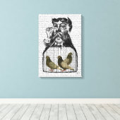 ハト・ファン キャンバスプリント (インサイチュ (ウッドフロア))