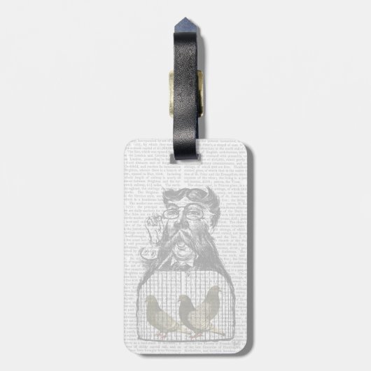 ハト・ファン ラゲッジタグ (裏面縦)