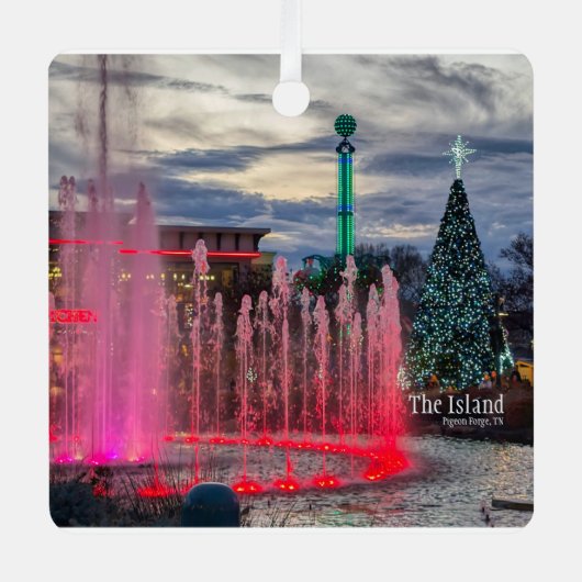 ハト・フォージのクリスマスに島 メタルオーナメント (正面)