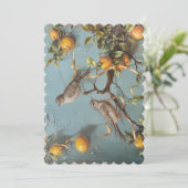 ハト- フラット  招待状 サイズ: 12.7 cm x 17.8 cm (スタンド正面)