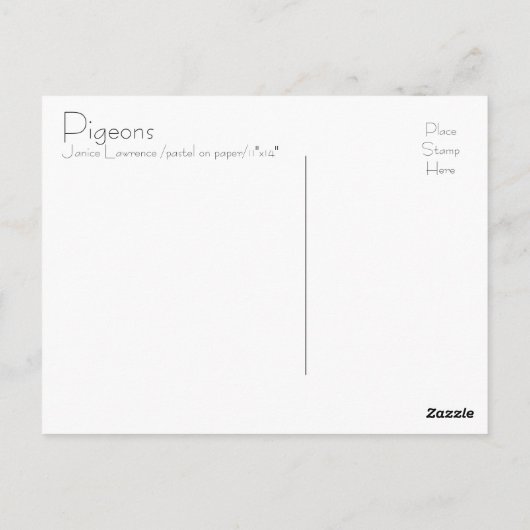 ハト ポストカード (裏面)