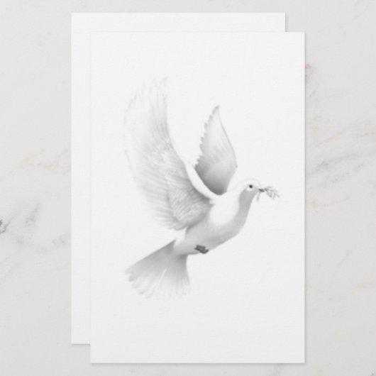 ハト 便箋 (正面/裏面)