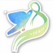 ハト、平和のシンボル シール (正面)