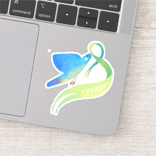 ハト、平和のシンボル シール