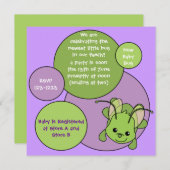 ハト 招待状 (正面/裏面)