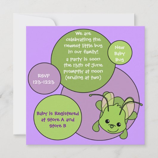 ハト 招待状 (正面)