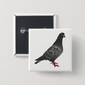 ハト 缶バッジ (正面&裏面)