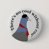 ハト 缶バッジ (正面)