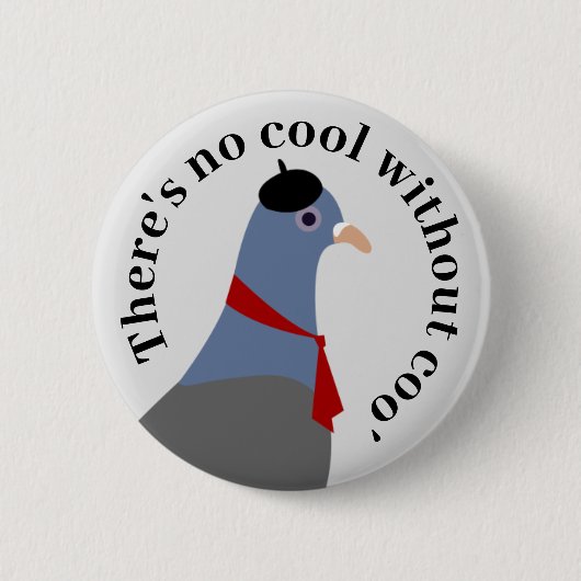 ハト 缶バッジ (正面)