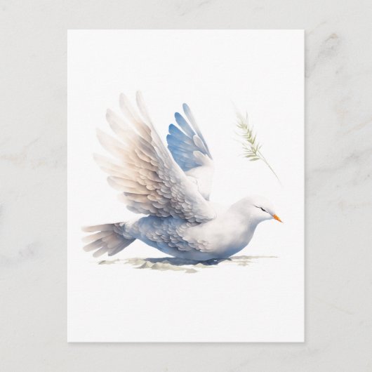 ハト、聖霊、平和、天国の裂け目 ポストカード (正面)