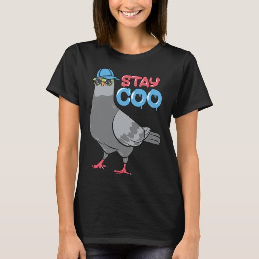 ハト 野鳥観察 かわいい 子供 楽しい 鳥 鳥類 Tシャツ (正面)