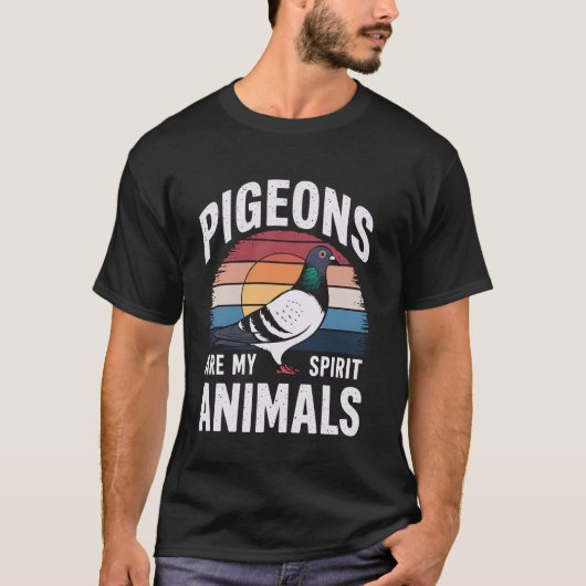 ハト 鳥 愛好家 ギフト ハトは私の動物です Tシャツ (正面)