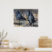 ハト#4 ポスター (キッチン)