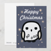 ハドウィグ カートゥーン キャラクター アート クリスマス カード (正面/裏面)