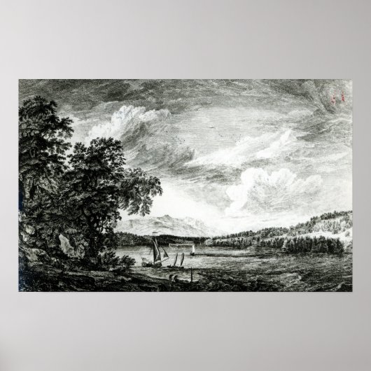 ハドソンのパケプシー川の眺め ポスター (正面)