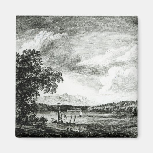 ハドソンのパケプシー川の眺め マグネット (正面)